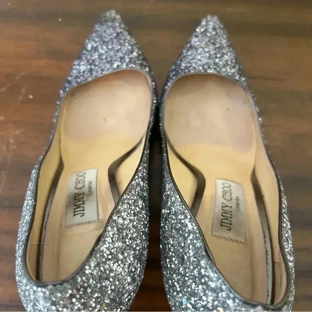 Jimmy Choo Romy Glitter Ombre Pump Size 8.5